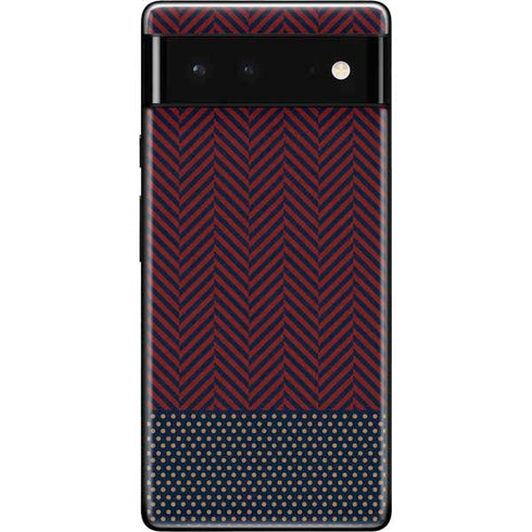 Blocked Polka Dot Chevron Google Pixel 6 Skin